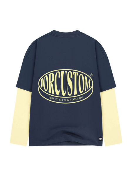 JorCustom Stretched Double Layered Longsleeve - MidnightBlue-Vintage