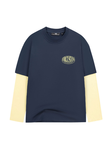 JorCustom JorCustom Stretched Double Layered Longsleeve - MidnightBlue-Vintage