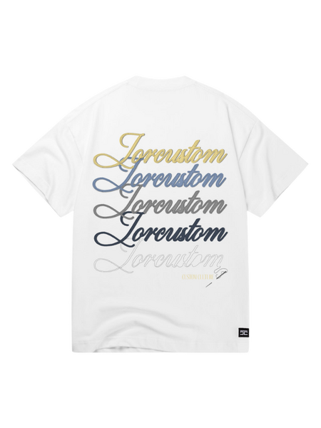 JorCustom Stitched Loose Fit T-Shirt - White