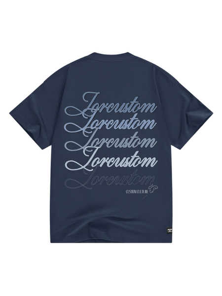 JorCustom JorCustom Stitched Loose Fit T-Shirt - Midnight Blue
