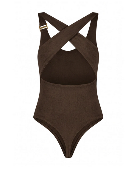 Malelions Malelions Women Cross Back Bouclé B - Espresso