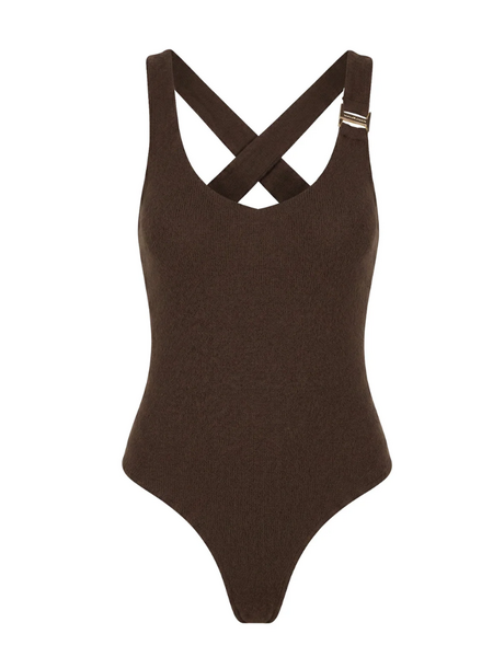 Malelions Malelions Women Cross Back Bouclé B - Espresso