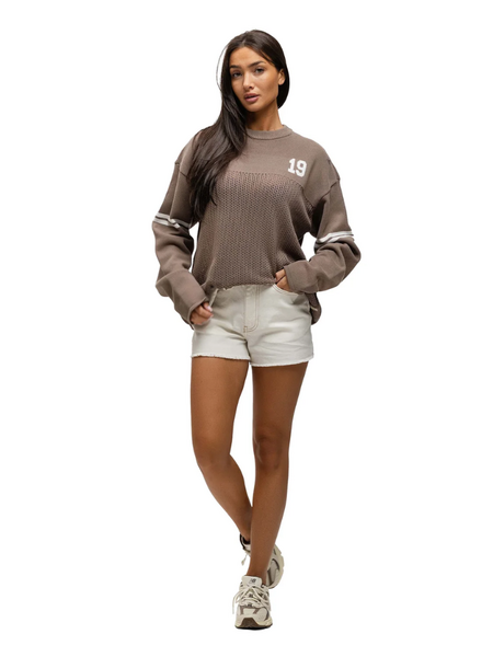 Malelions Malelions Women Knitted Football Jersey - Taupe