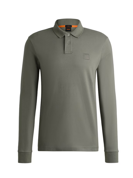 Hugo Boss Passerby Longsleeve Polo - Open Green