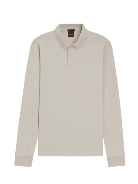 Hugo Boss Passerby Longsleeve Polo - Open Grey