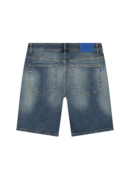 Malelions Malelions Washed Denim Shorts - Light Blue