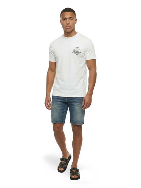 Malelions Washed Denim Shorts - Light Blue
