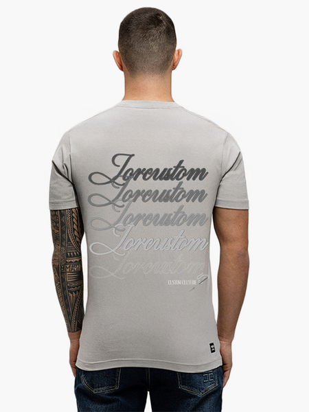 JorCustom JorCustom Stitched Slim Fit T-Shirt - Light Grey