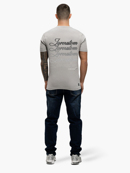 JorCustom JorCustom Stitched Slim Fit T-Shirt - Light Grey