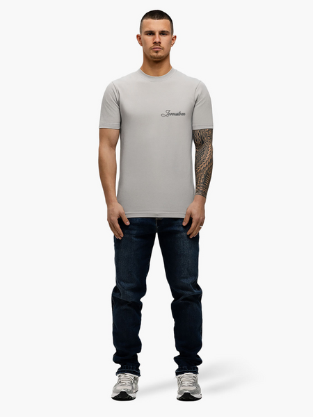 JorCustom JorCustom Stitched Slim Fit T-Shirt - Light Grey