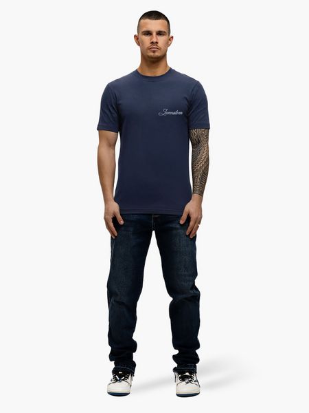 JorCustom JorCustom Stitched Slim Fit T-Shirt - Midnight Blue