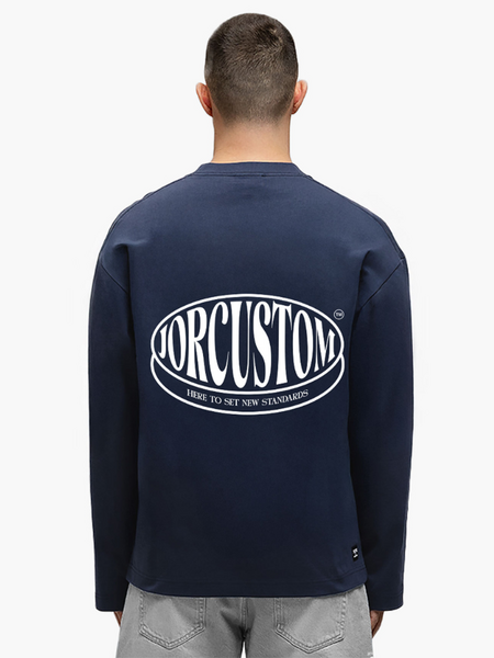 JorCustom JorCustom Stretched Longsleeve T-Shirt - Midnight Blue