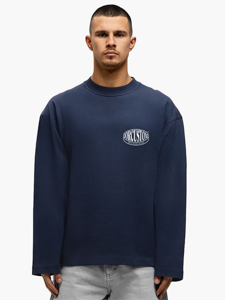 JorCustom JorCustom Stretched Longsleeve T-Shirt - Midnight Blue