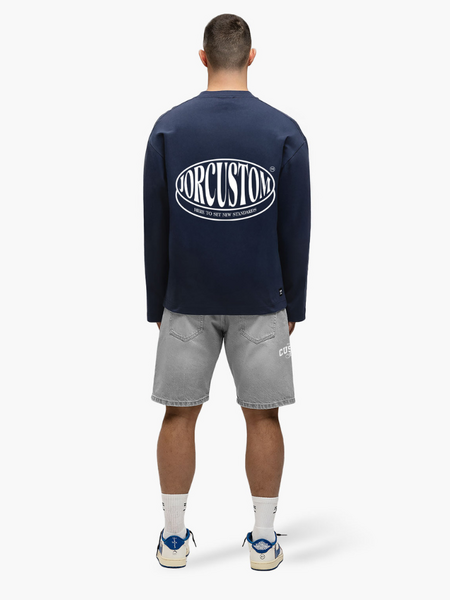 JorCustom JorCustom Stretched Longsleeve T-Shirt - Midnight Blue