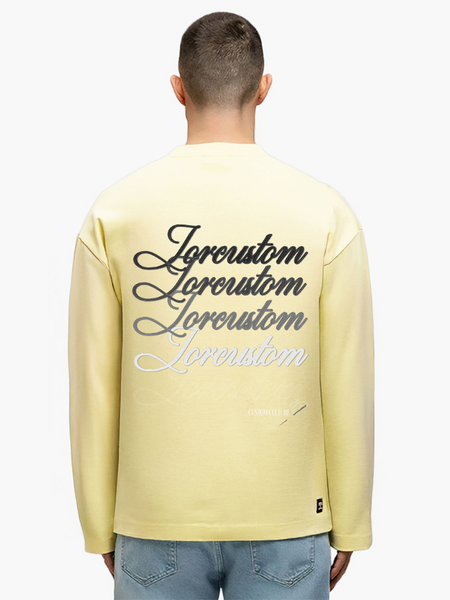 JorCustom JorCustom Stitched Longsleeve T-Shirt - VintageYellow