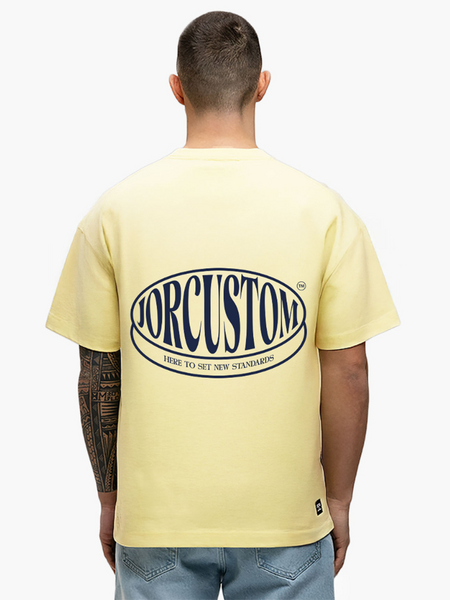 JorCustom Stretched Loose Fit T-Shirt - VintageYellow