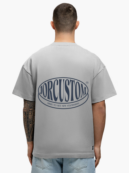 JorCustom Stretched Loose Fit T-Shirt - Light Grey
