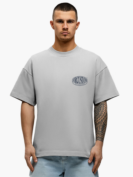 JorCustom Stretched Loose Fit T-Shirt - Light Grey JorCustom JorCustom Stretched Loose Fit T-Shirt - Light Grey