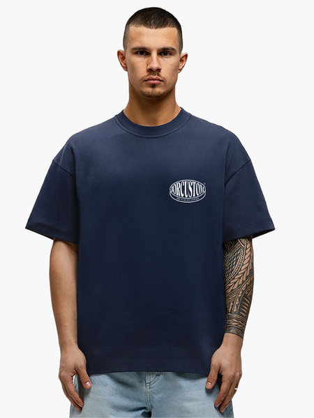 JorCustom Stretched Loose Fit T-Shirt - Midnight Blue JorCustom JorCustom Stretched Loose Fit T-Shirt - Midnight Blue