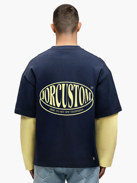 JorCustom Stretched Double Layered Longsleeve - MidnightBlue-Vintage