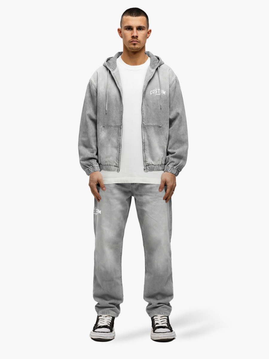 JorCustom PRE ORDER Jorcustom Denim Long Set - Light Grey