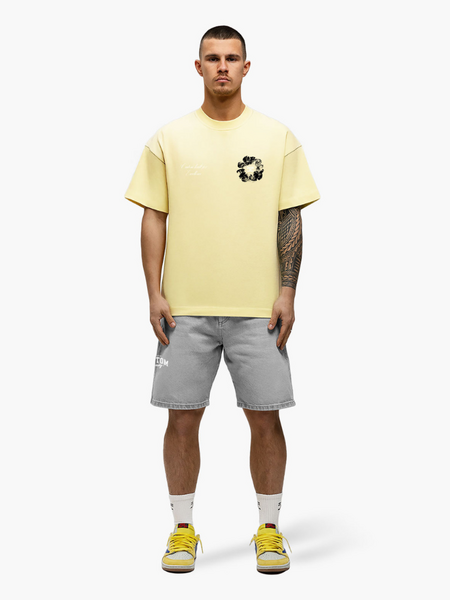 JorCustom Flowers Loose Fit T-Shirt - VintageYellow JorCustom JorCustom Flowers Loose Fit T-Shirt - VintageYellow