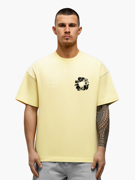 JorCustom Flowers Loose Fit T-Shirt - VintageYellow JorCustom JorCustom Flowers Loose Fit T-Shirt - VintageYellow