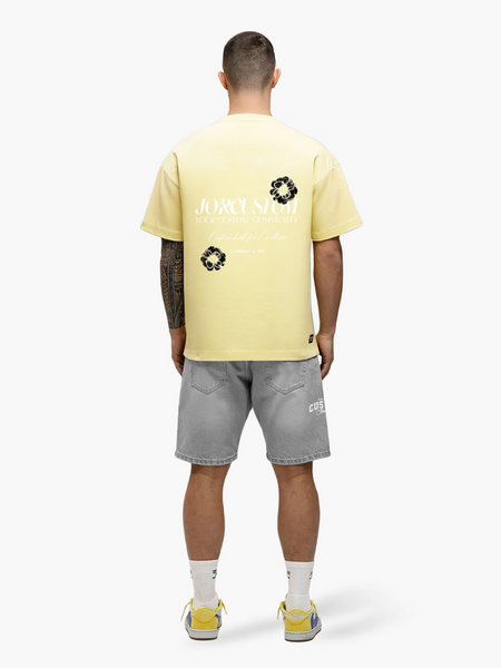 JorCustom Flowers Loose Fit T-Shirt - VintageYellow JorCustom JorCustom Flowers Loose Fit T-Shirt - VintageYellow