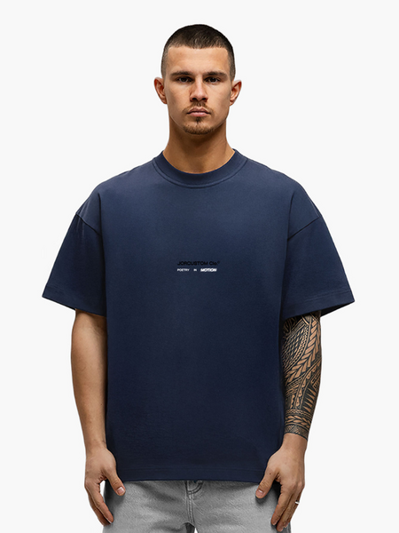 JorCustom PoetryInMotion Loose Fit T-Shirt - Midnight Blue JorCustom JorCustom PoetryInMotion Loose Fit T-Shirt - Midnight Blue
