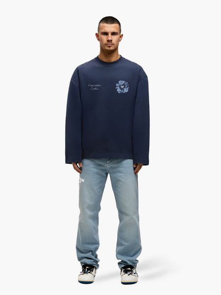 JorCustom Flowers Longsleeve T-Shirt - Midnight Blue JorCustom JorCustom Flowers Longsleeve T-Shirt - Midnight Blue