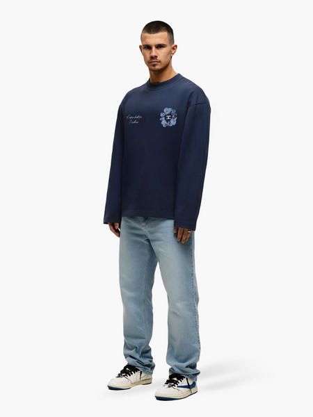 JorCustom Flowers Longsleeve T-Shirt - Midnight Blue JorCustom JorCustom Flowers Longsleeve T-Shirt - Midnight Blue