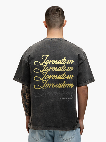 JorCustom Stitched Loose Fit T-Shirt - Acid Grey