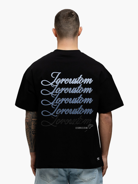 JorCustom Stitched Loose Fit T-Shirt - Black