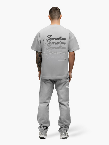 JorCustom Stitched Loose Fit T-Shirt - Light Grey JorCustom JorCustom Stitched Loose Fit T-Shirt - Light Grey