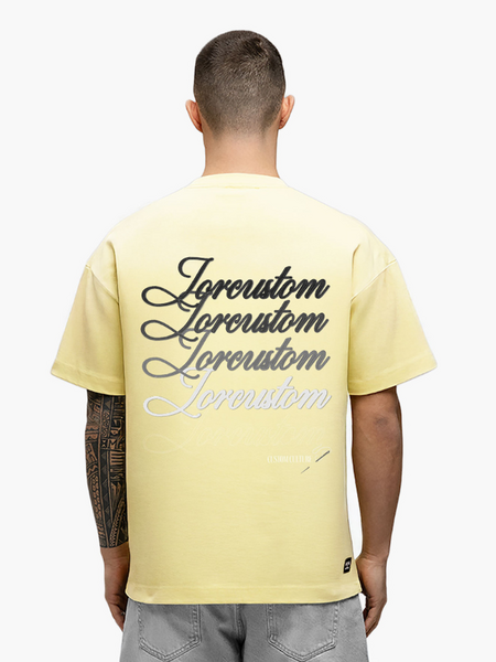 JorCustom Stitched Loose Fit T-Shirt - VintageYellow