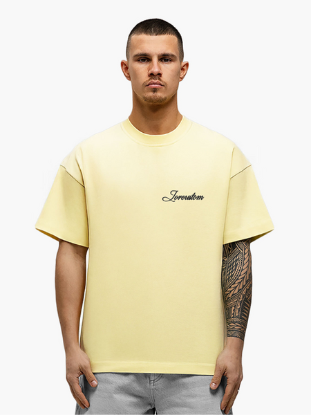 JorCustom Stitched Loose Fit T-Shirt - VintageYellow JorCustom JorCustom Stitched Loose Fit T-Shirt - VintageYellow