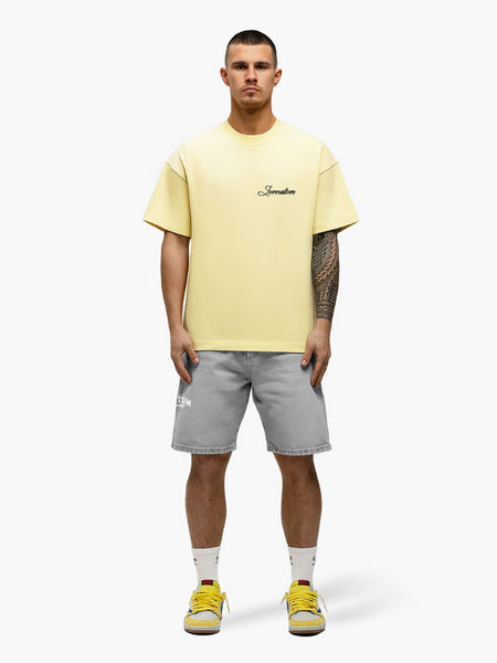 JorCustom Stitched Loose Fit T-Shirt - VintageYellow JorCustom JorCustom Stitched Loose Fit T-Shirt - VintageYellow