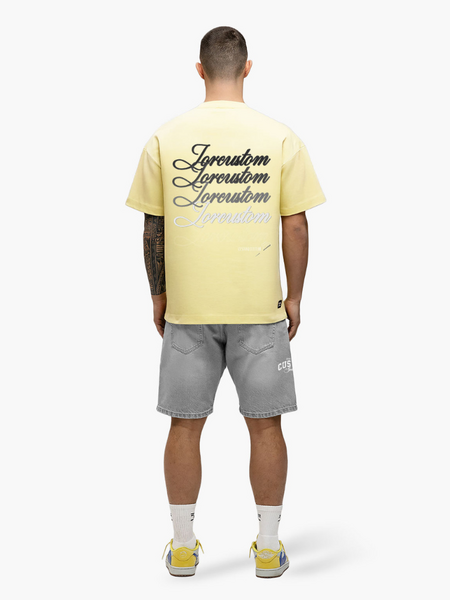 JorCustom Stitched Loose Fit T-Shirt - VintageYellow JorCustom JorCustom Stitched Loose Fit T-Shirt - VintageYellow