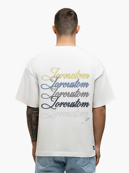 JorCustom Stitched Loose Fit T-Shirt - White