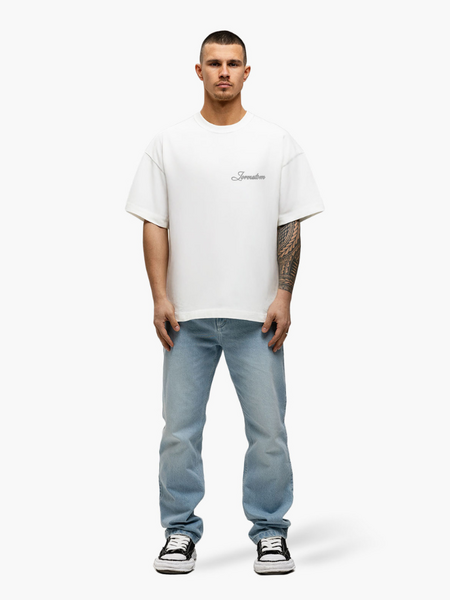 JorCustom JorCustom Stitched Loose Fit T-Shirt - White