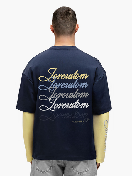 JorCustom Stitched Double Layered Longsleeve T - MidnightBlue-Vintage