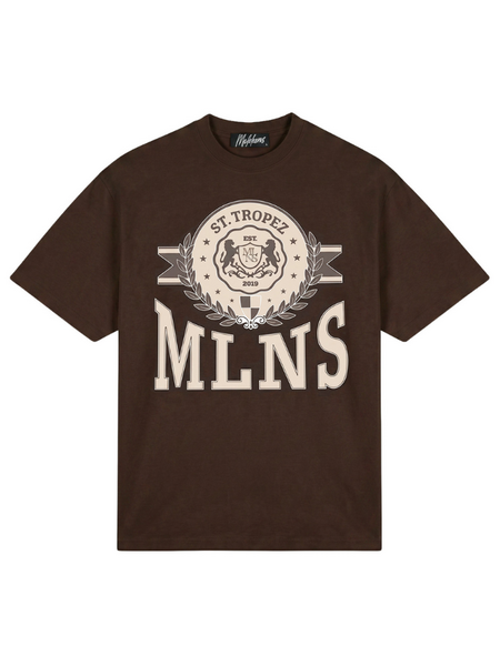 Malelions Malelions Crest T-Shirt - Dark Brown Malelions Crest T-Shirt - Dark Brown