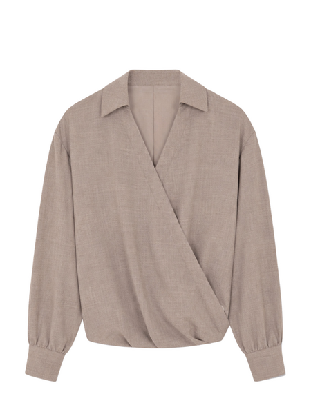 Fifth House Ozzy Wrap Blouse - Hummus