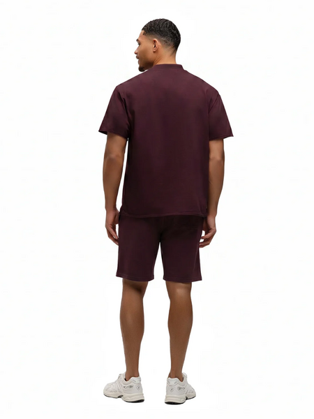 Malelions Heavyweight Applique Shorts - Burgundy Malelions Malelions Heavyweight Applique Shorts - Burgundy