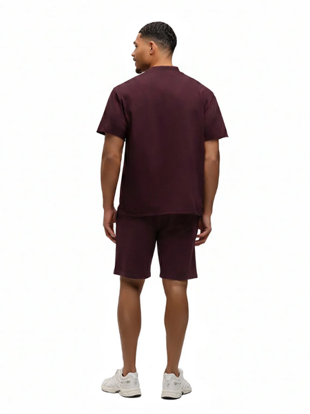 Malelions Heavyweight Applique T-Shirt - Burgundy Malelions Malelions Heavyweight Applique T-Shirt - Burgundy