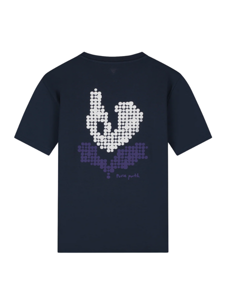 pure path Pure Path Pixel Flower T-shirt - Dark Navy