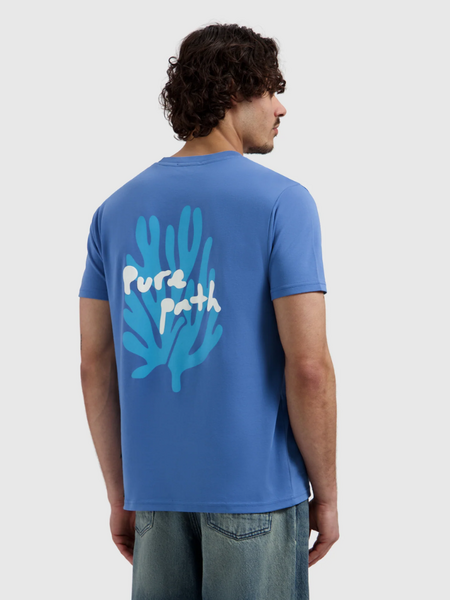 Pure Path Coral Reef T-shirt - Faded Cobalt