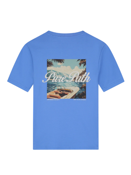 pure path Pure Path Riva boat T-shirt - Faded Cobalt