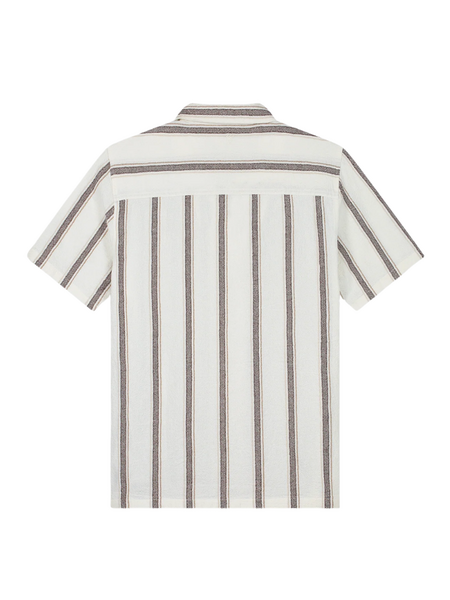 Pure Path Striped Shortsleeved Shirt - Off White pure path Pure Path Striped Shortsleeved Shirt - Off White