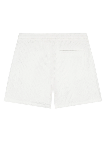 pure path Pure Path Structured Dobby Weave Shorts - Off White